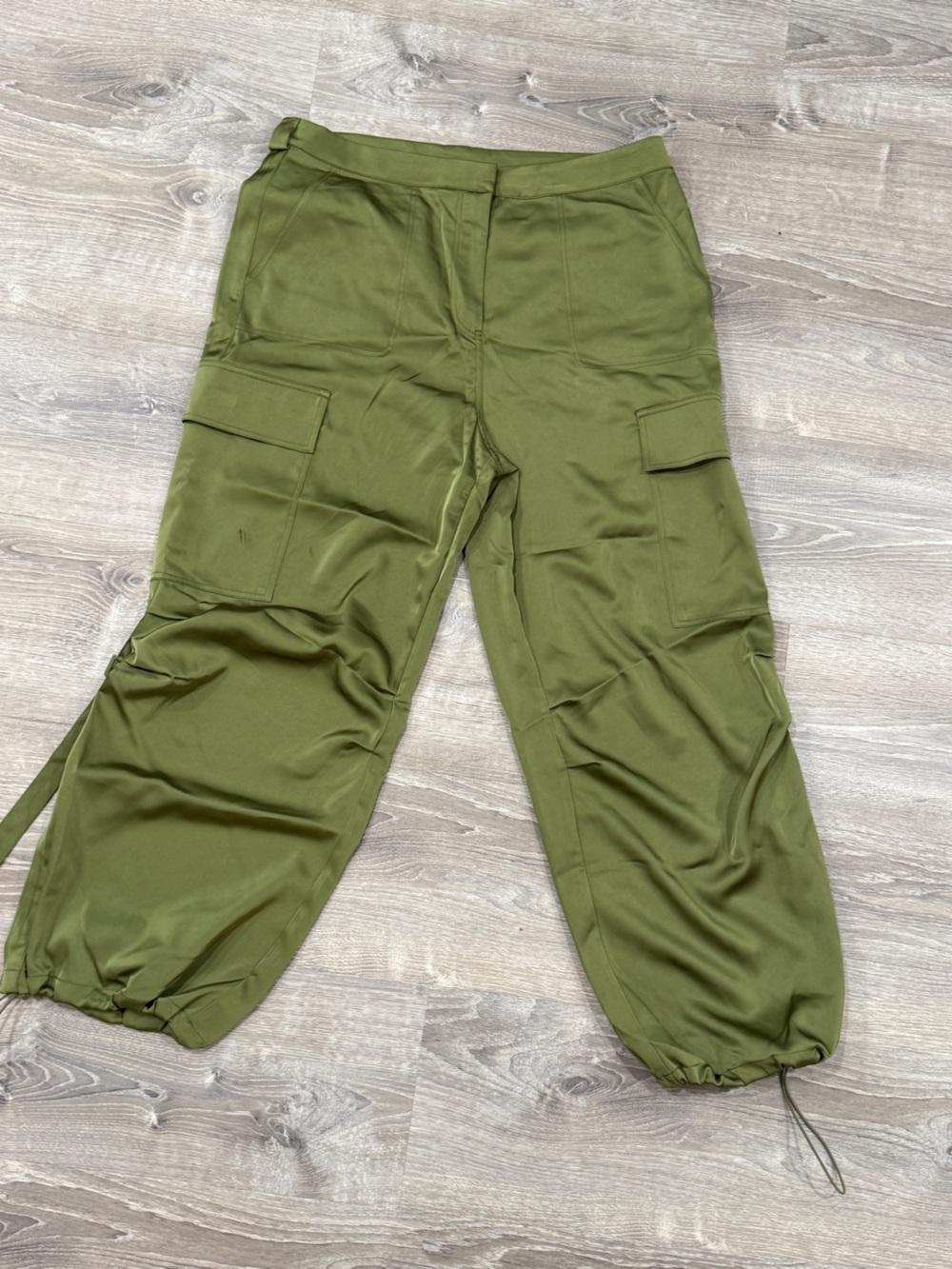 Aqua Olive Cargo Jogger Pants